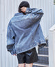 デニム淡加工 モデル：160cm L着用