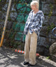 ブルーチェック1 モデル：175cm L着用