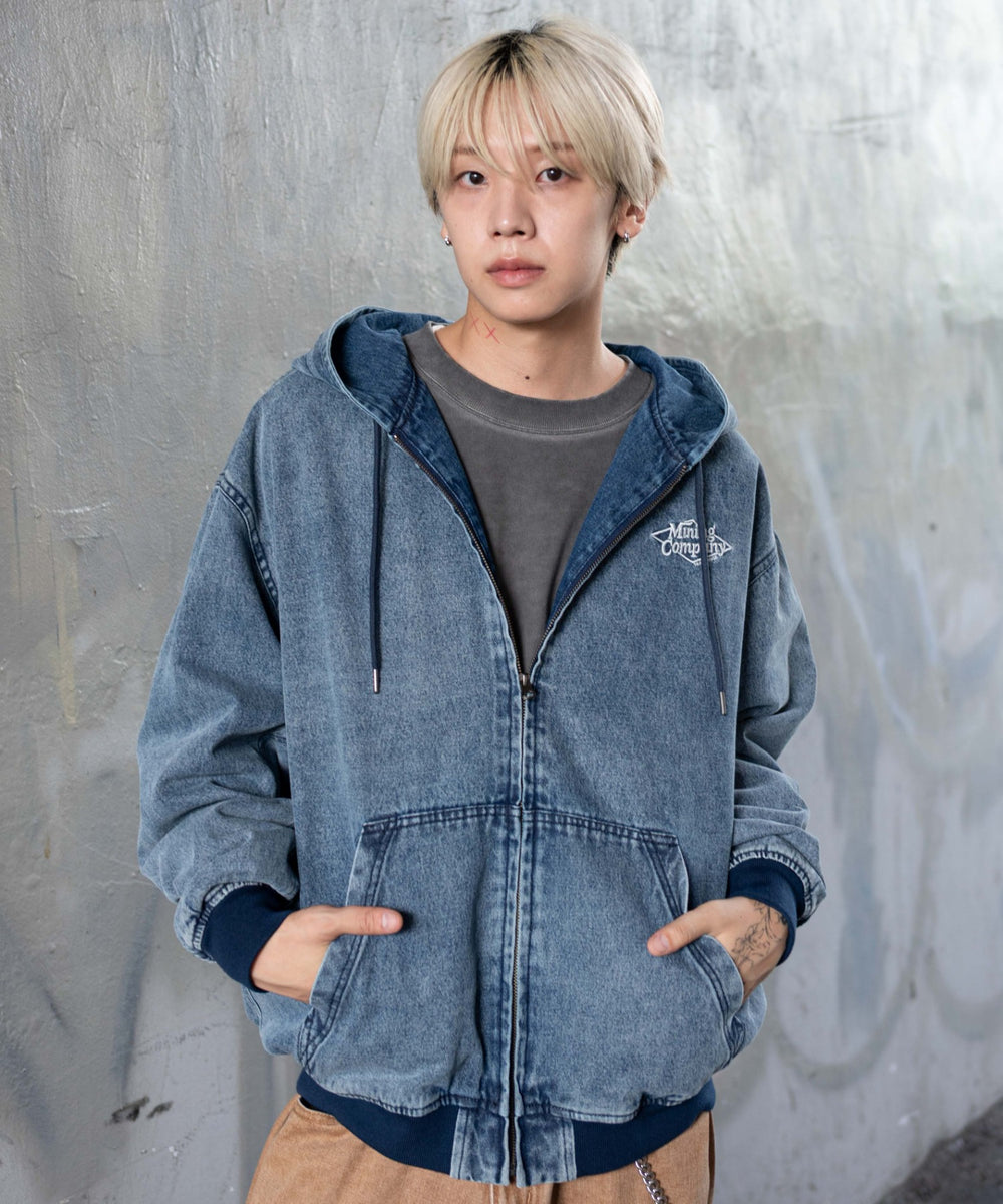 デニム淡加工 モデル：175cm L着用
