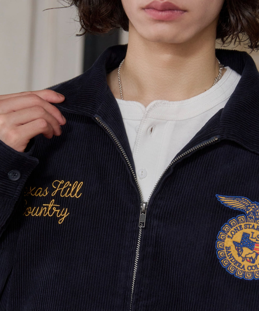 コーデュロイグラフィックブルゾン