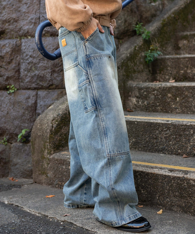 デニム中濃加工 モデル：175cm L着用