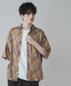 アムンゼン総柄BIGシャツ/柄10 モデル：180cm L着用