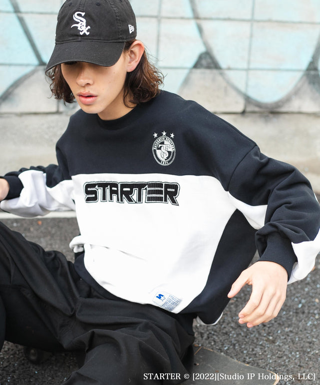 STARTER|別注切替プルオーバー/ブラック モデル：174㎝ L着用