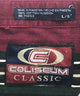 COLISEUM ストライプシャツ ボタンダウン ワンポイント 刺繍