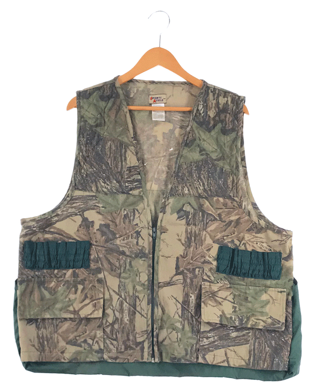 SPORTS A FIELD フィッシングベスト<br>カモフラ 迷彩 カモ柄/SPORTS A FIELD フィッシングベスト<br>カモフラ 迷彩 カモ柄