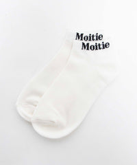Moitieロゴショートソックス(23-25cm)