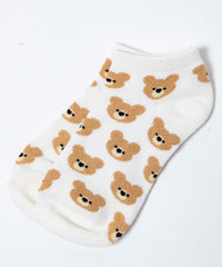 アニマル総柄ショートソックス(23-25cm)