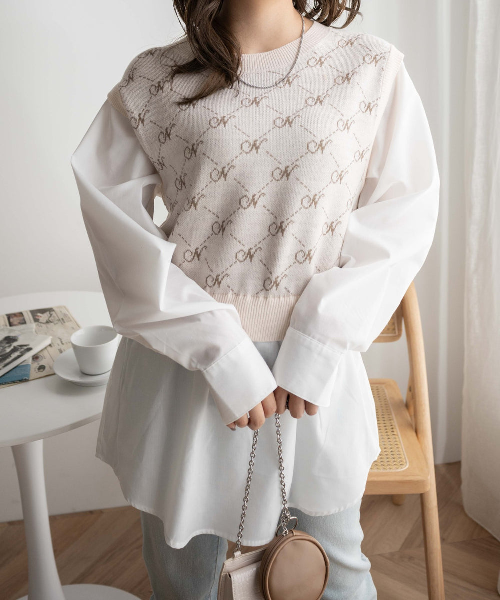 柄2/アイボリー モデル : 159cm F着用
