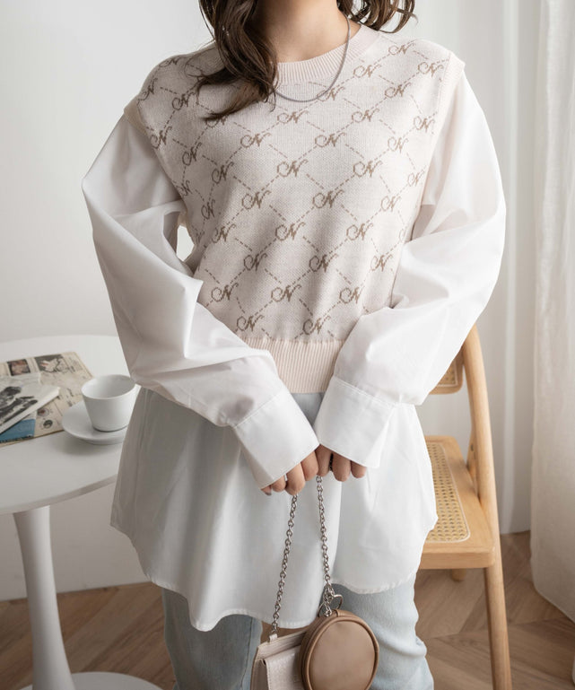 柄2/アイボリー モデル : 159cm F着用