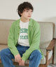 メッシュニットBIGシャツ/グリーン モデル : 175cm L着用