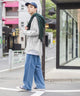 ブラック系ストライプ　モデル：175cm 　L着用