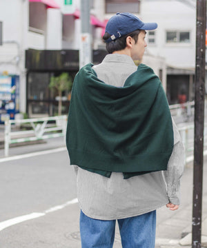 ブラック系ストライプ　モデル：175cm 　L着用