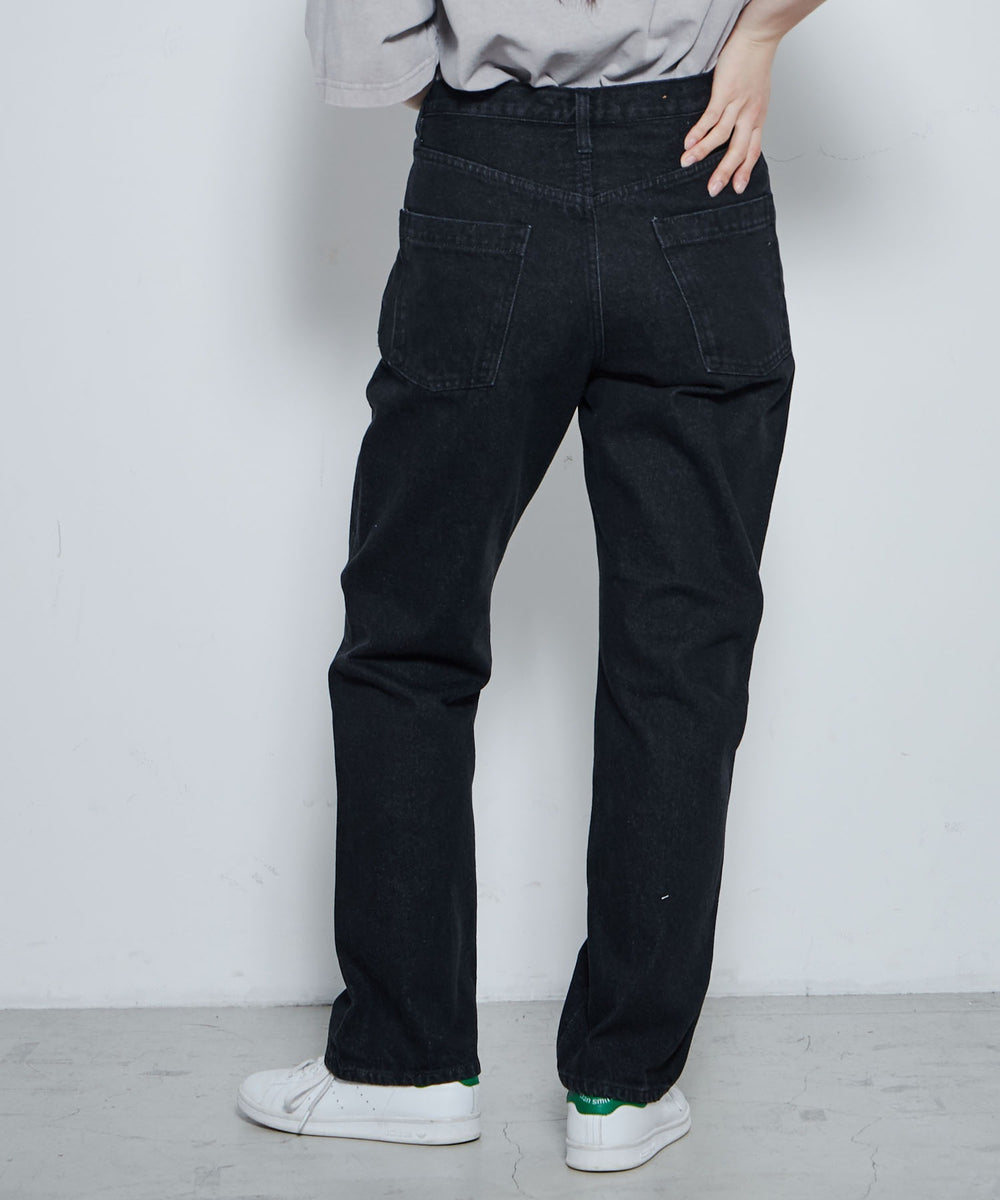 スリムストレートデニムパンツ
